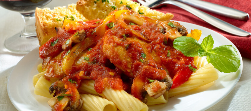 Angry Balsamic Chicken Cacciatore