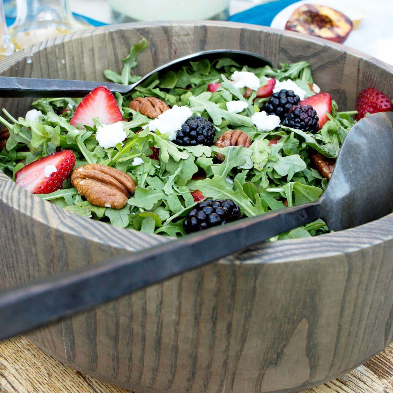 Arugula Salad with Goat Cheese, Berries, and Pecans - Bertolli