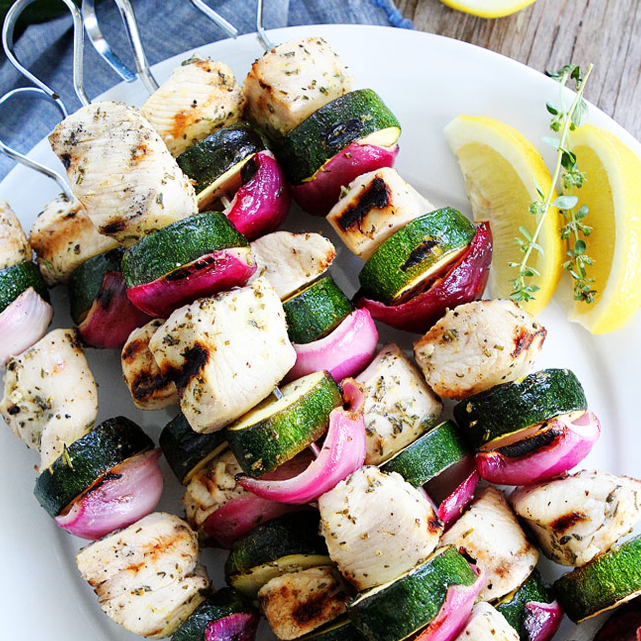 Grilled Chicken and Zucchini Kebabs - Bertolli