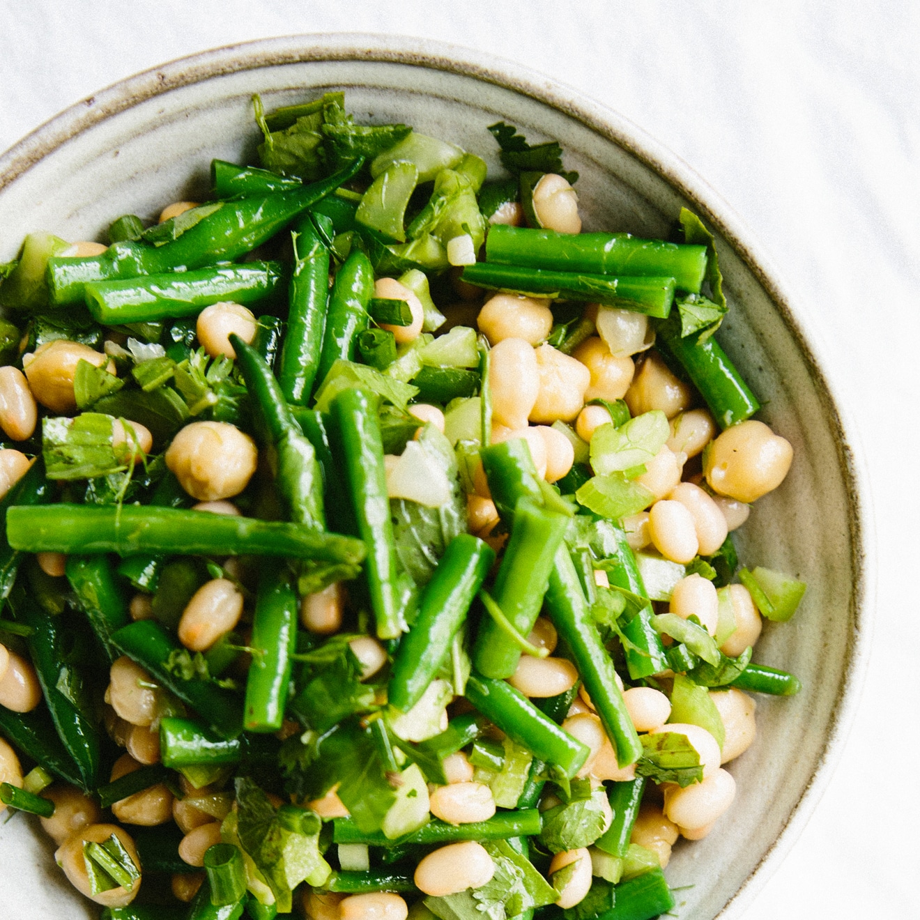 Three Bean Salad with Fennel, Tomatoes and Fresh Herbs
