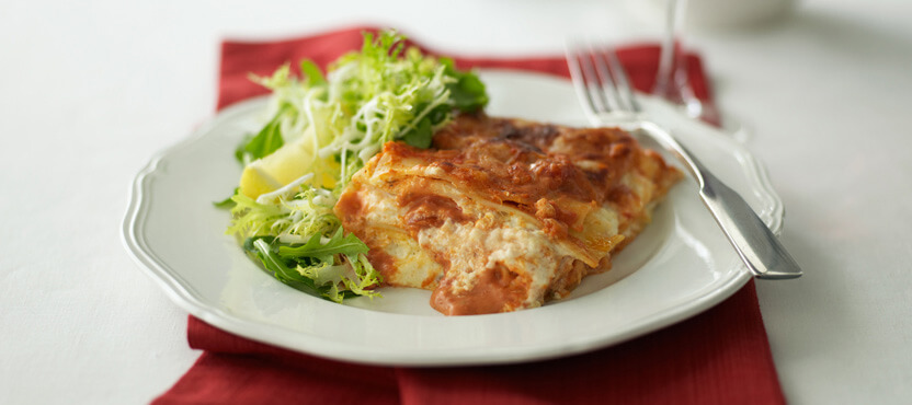 Meat Lasagna with Creamy Pink Sauce