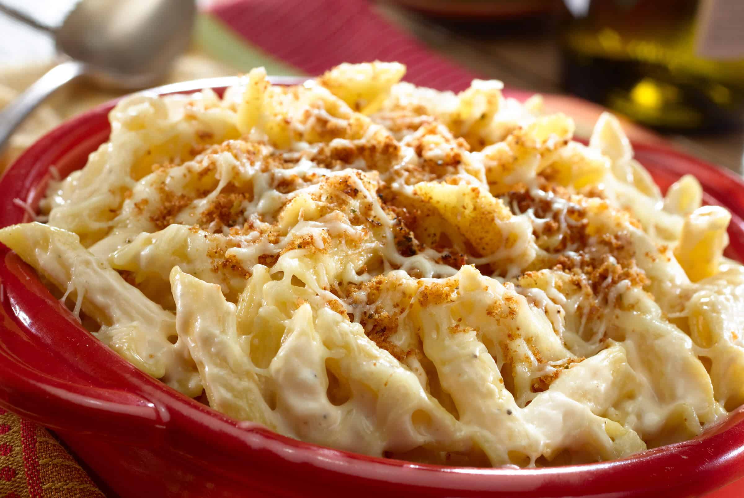 Oven Baked Alfredo Pennoni Pasta & Cheese-image