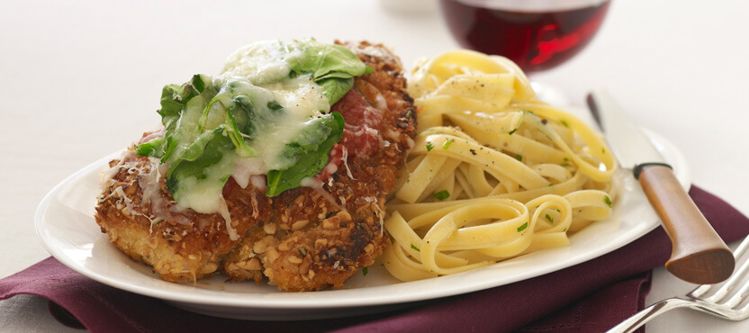 Pine Nut-Crusted Chicken Parmesan
