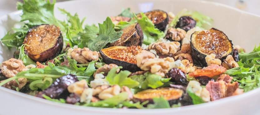 Grilled Fig Salad with Savory Sweet Vinaigrette