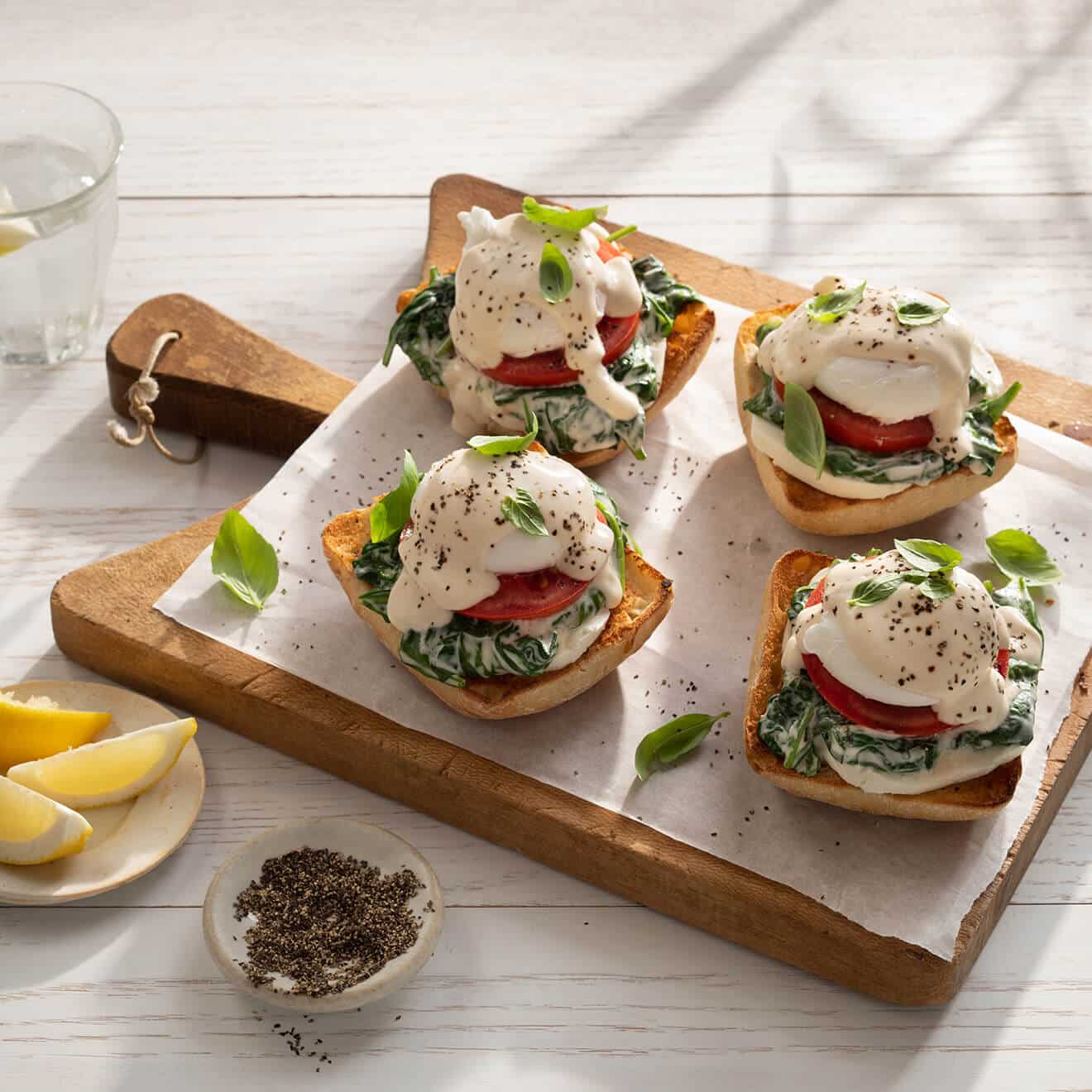 Caprese Eggs Benedict - Bertolli